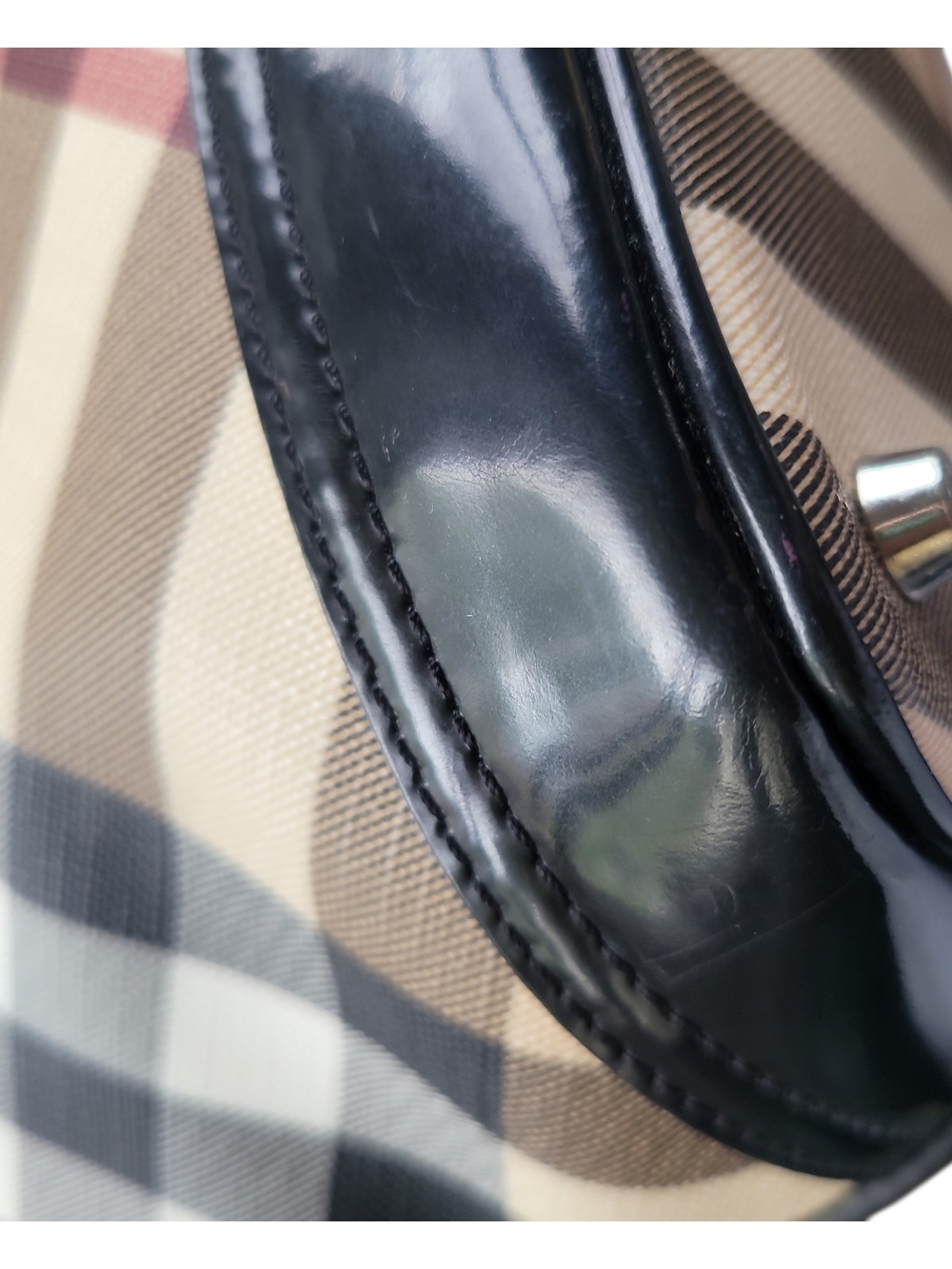 Burberry Super Nova Check Chester Satchel M - Picture 9 of 12